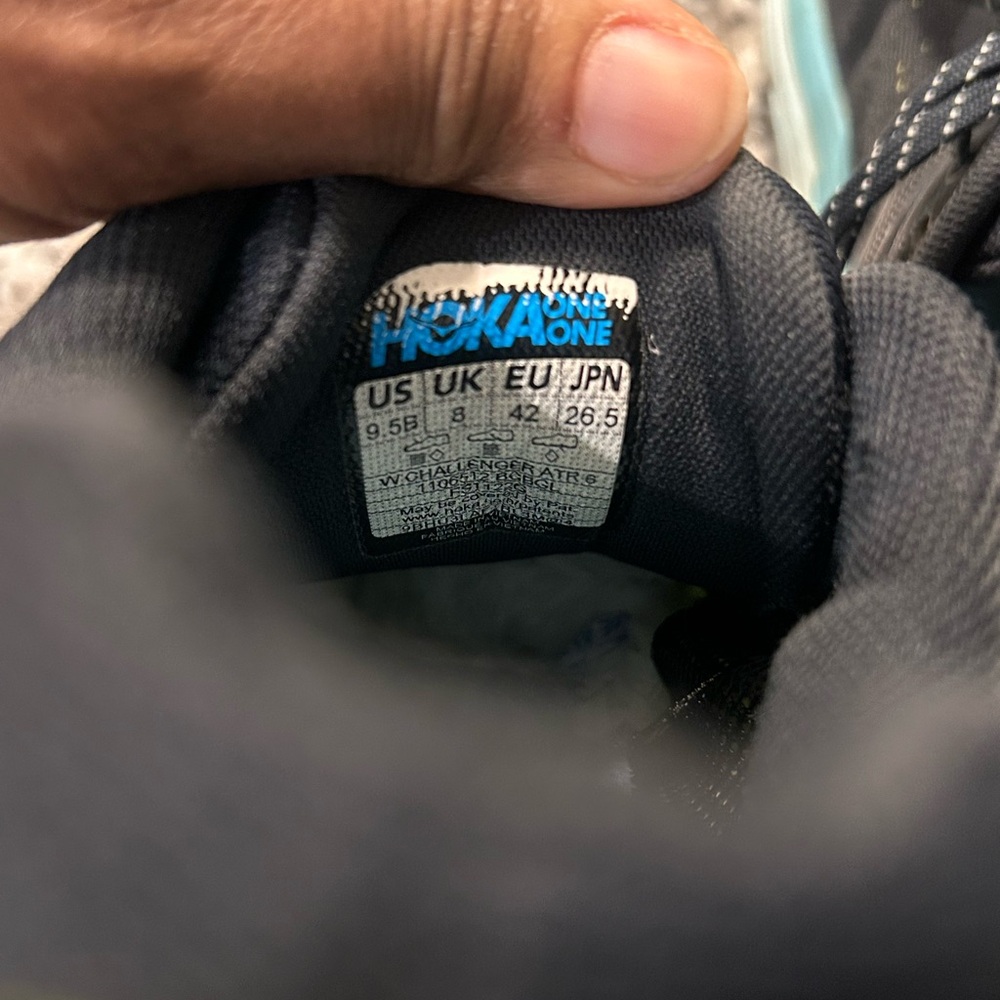 Hoka One One Women's Black and Teal Athletic Shoes - Picture 5 of 6